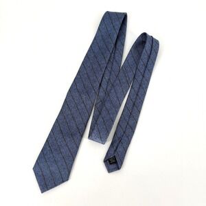 Pronto Uomo Tie Mens One Size Blue Diagonal Stripe Textured Woven Necktie Dress